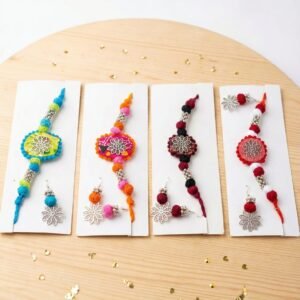 Handcrafted Floral Fabric Ethnic Oxidized Thread Jewelry